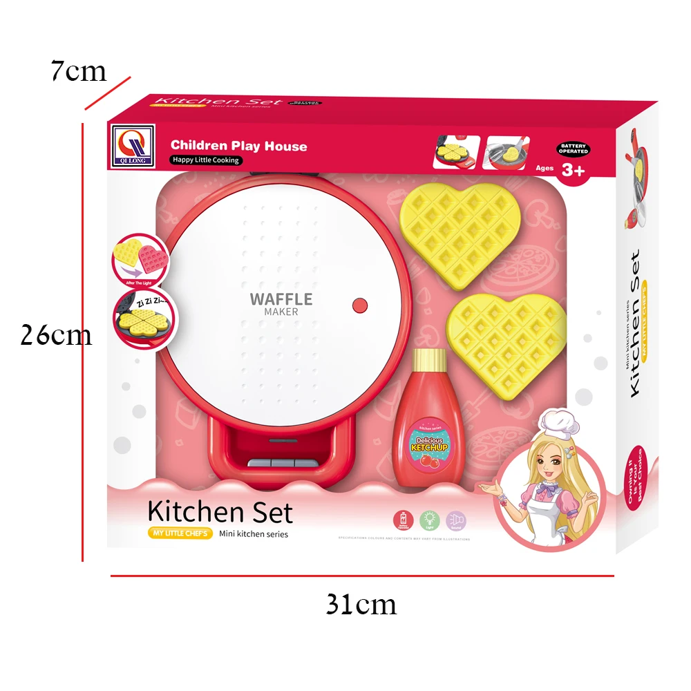 Huiye cozinha infantil food play вафельный кухонный игровой набор детские игрушки для