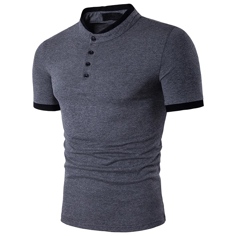Wholesale spandex cotton mens polo shirt with short sleeves casual men t-shirt solid custom plain polo shirts