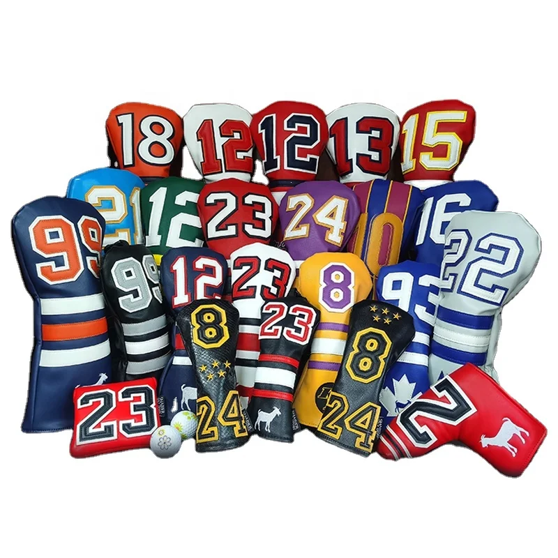 OEM Custom Applique Leather Embroidery Driver Wood Golf Headcover