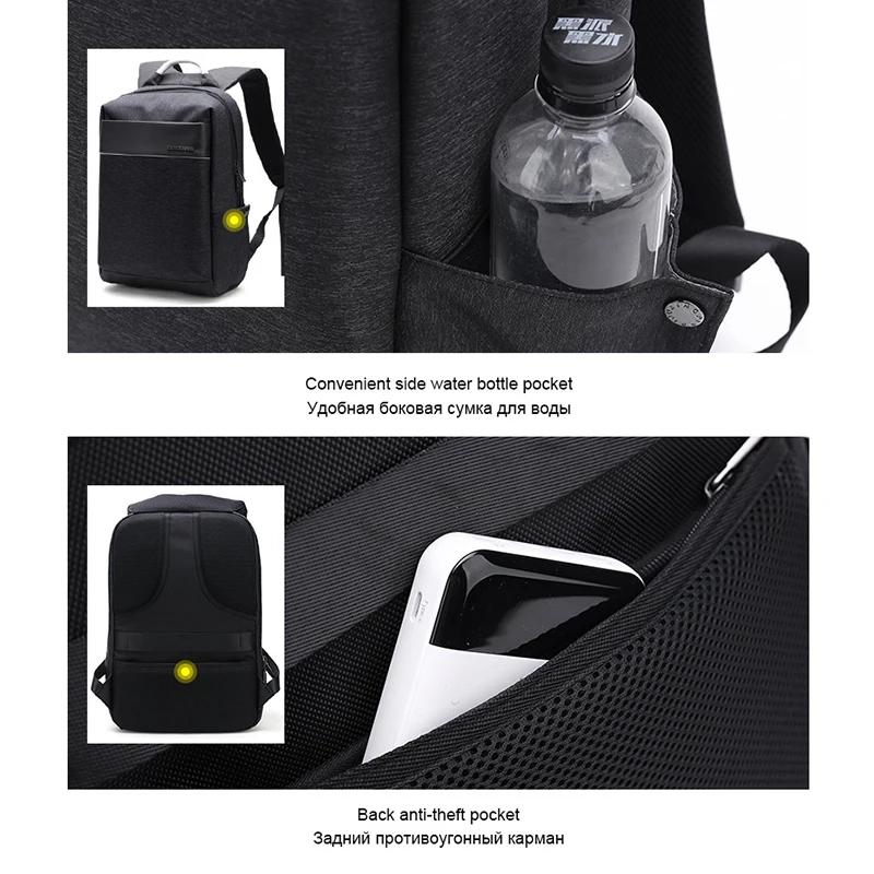 2020 Trending Arctic Hunter Business Travel Nylon Waterproof Anti-Theft Laptop Backpack Bag With USB Charging Port