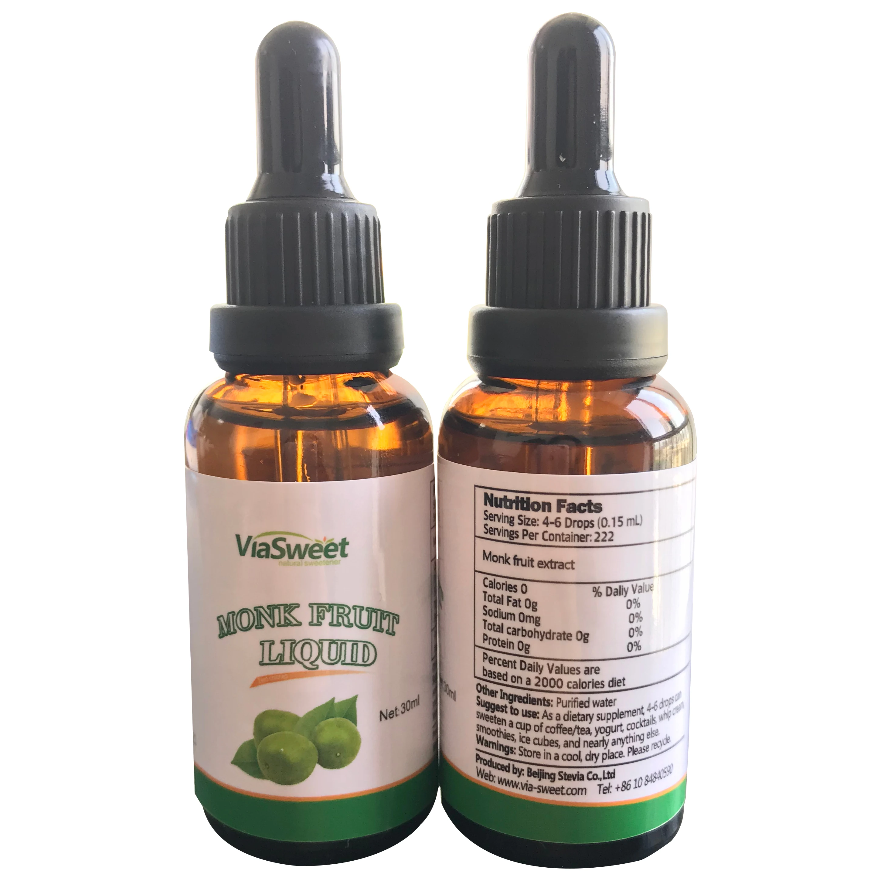 Monkfruit Sweetener LUO HANGUO Wholesale hazelnut flavor Natural Monk fruit liquid drops for drinking Monk fruit sugar