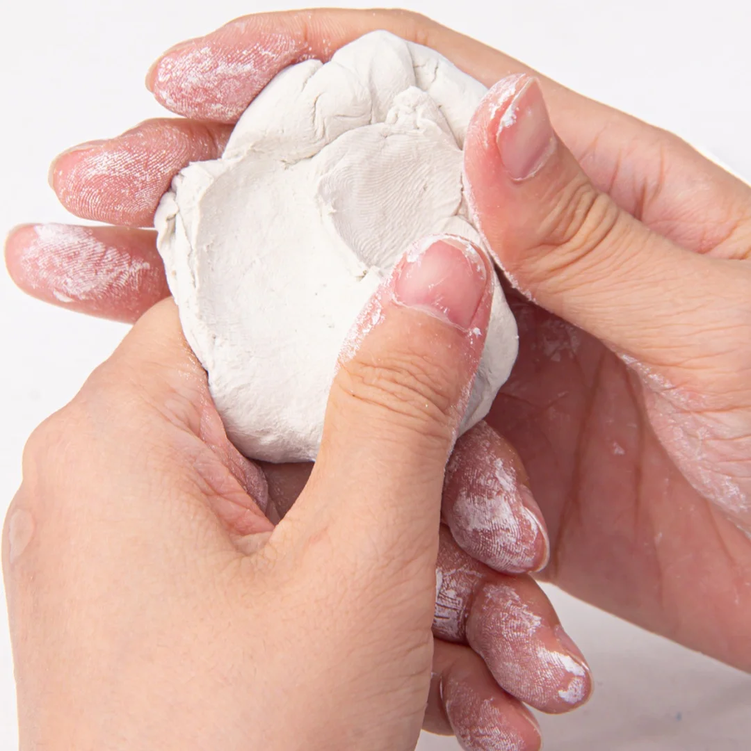 500g Box White Pottery Clay Air Drying Ceramic Clay for Modelling