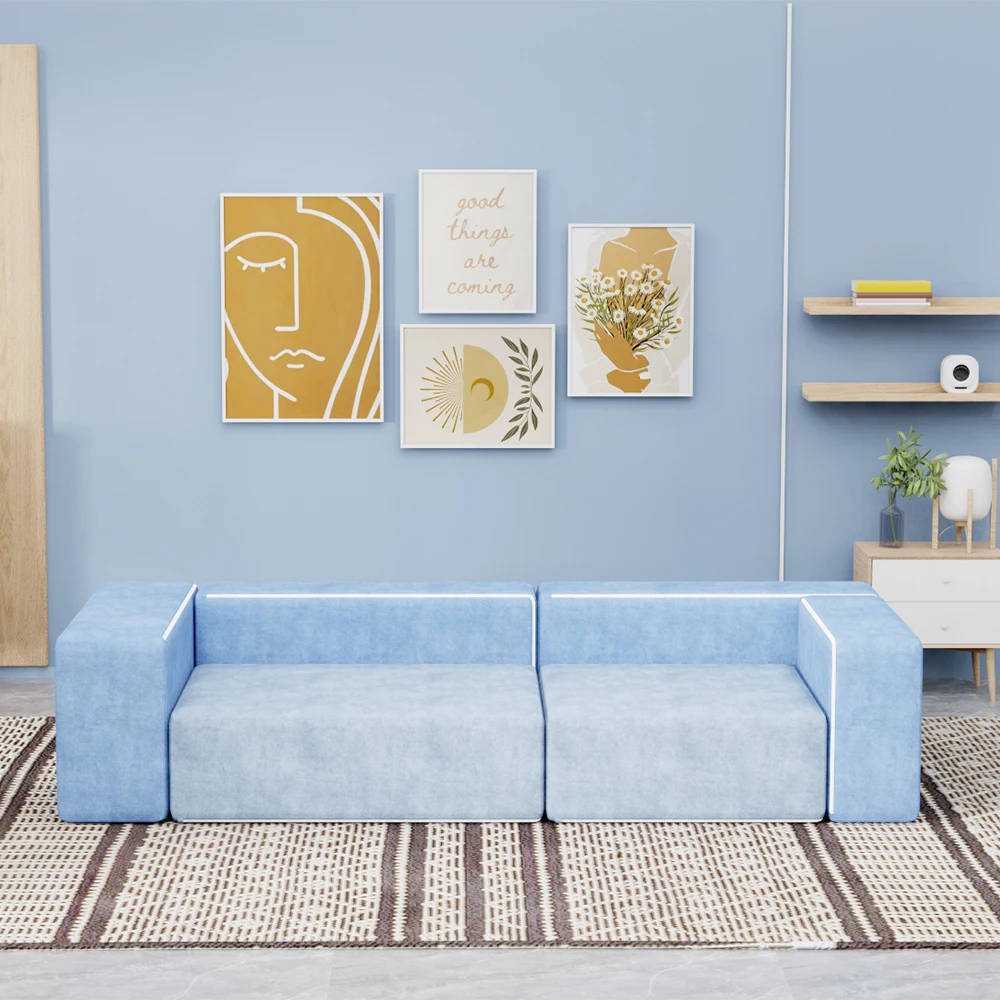 Saien modern sectional sofa  L-shaped corner sofa set couch small bed sofa for living room