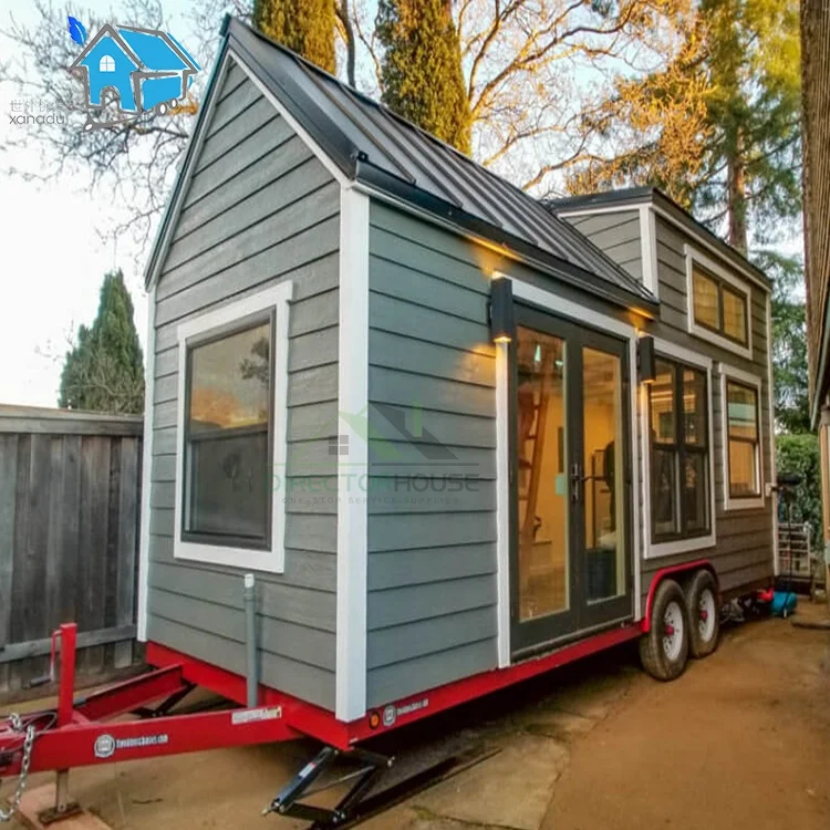 luxury hydraulic house trailer 20ft 40ft shipping container tiny house on wheel prefabricated cheap modular mobile home