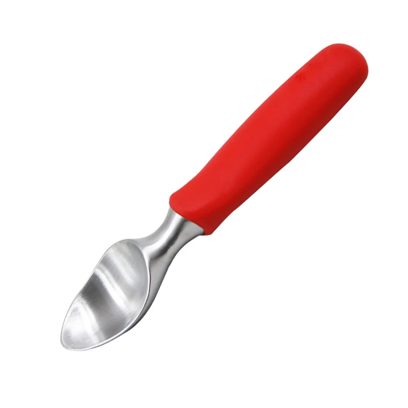 Premium Non-slip Rubber Grip Solid Stainless Steel Ice Cream Scoop