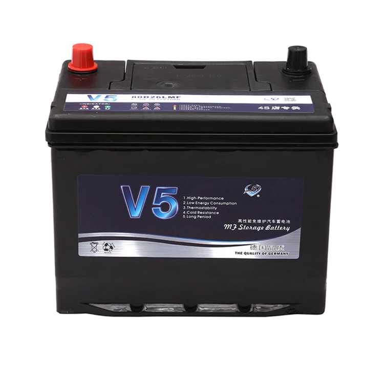 Manufacturer supply battery 12V 70Ah/80D26L MF Battery sealed maintenance free car battery factory