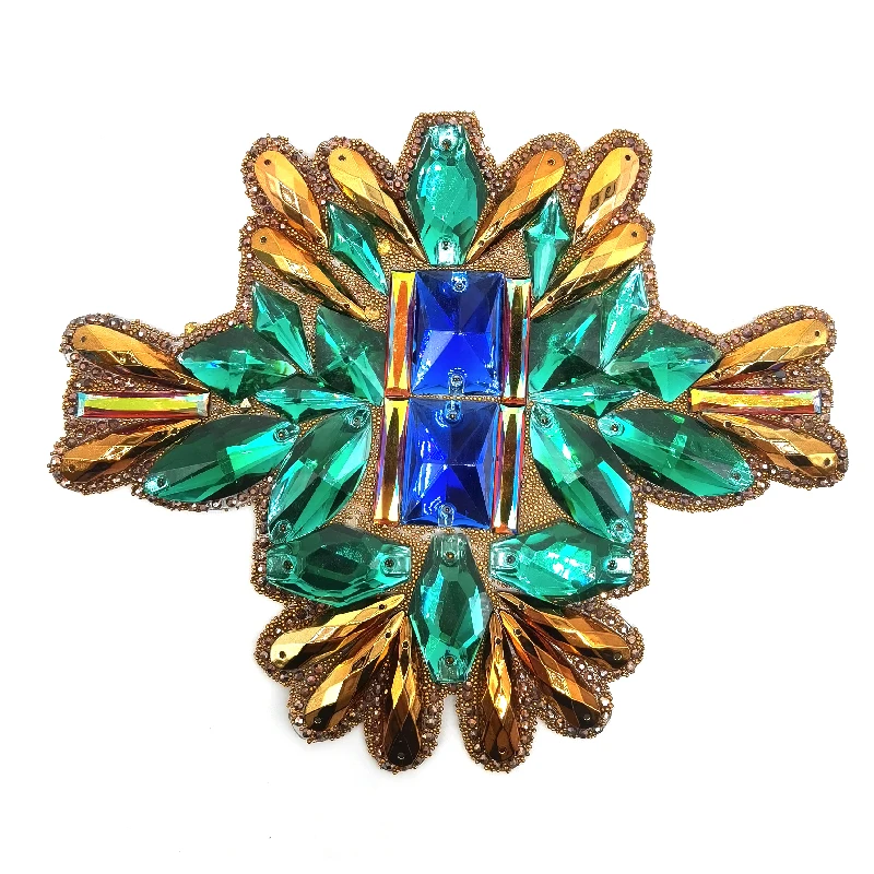 Customized Designs In Stock Pieces Rhinestone Ironing Applique Rhinestone Crystal Appliques For Carnival Costumes Crafts