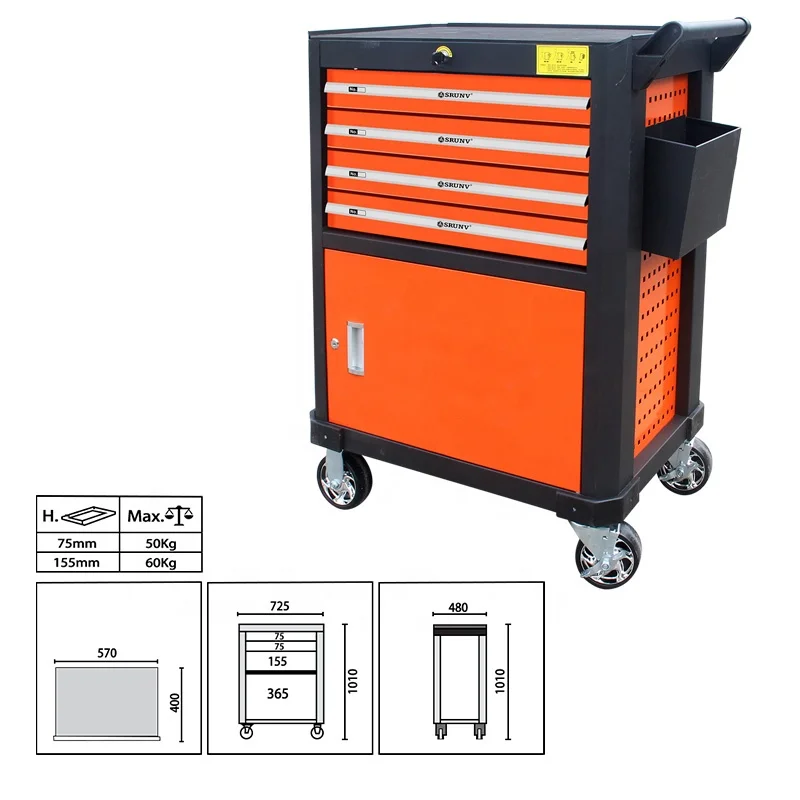 Garage Tool Cabinet Workshop Hand Tools Herramientas 234pc Metal Carton Box 4 Drawers 1 Set Acceptabe Auto Repair GH-166564 CR-V