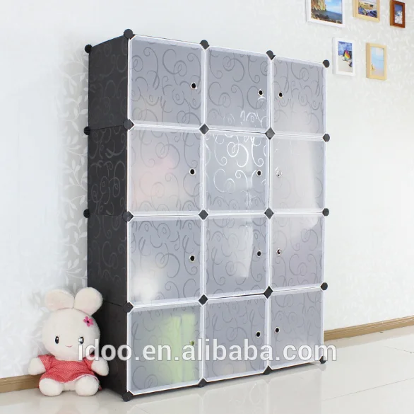 Home Furniture Load-bearing Test Plastic Folding Shelves Wardrobe Kids Room Accessories