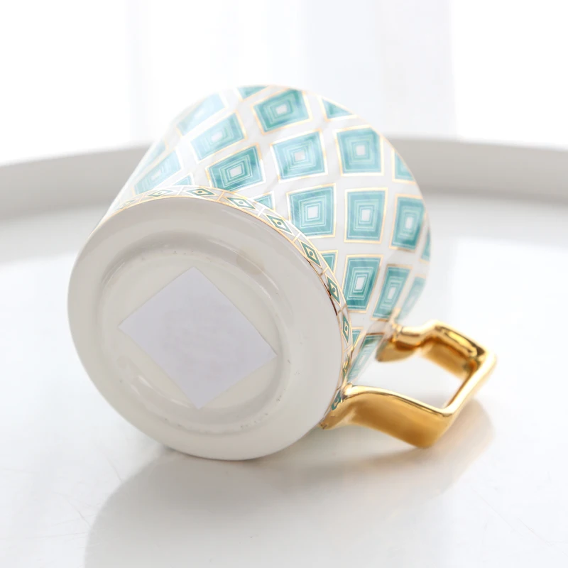 SU08 Graceful Exclusive Home Service Ceramic China Coffee Tea Cup and Saucer Sets