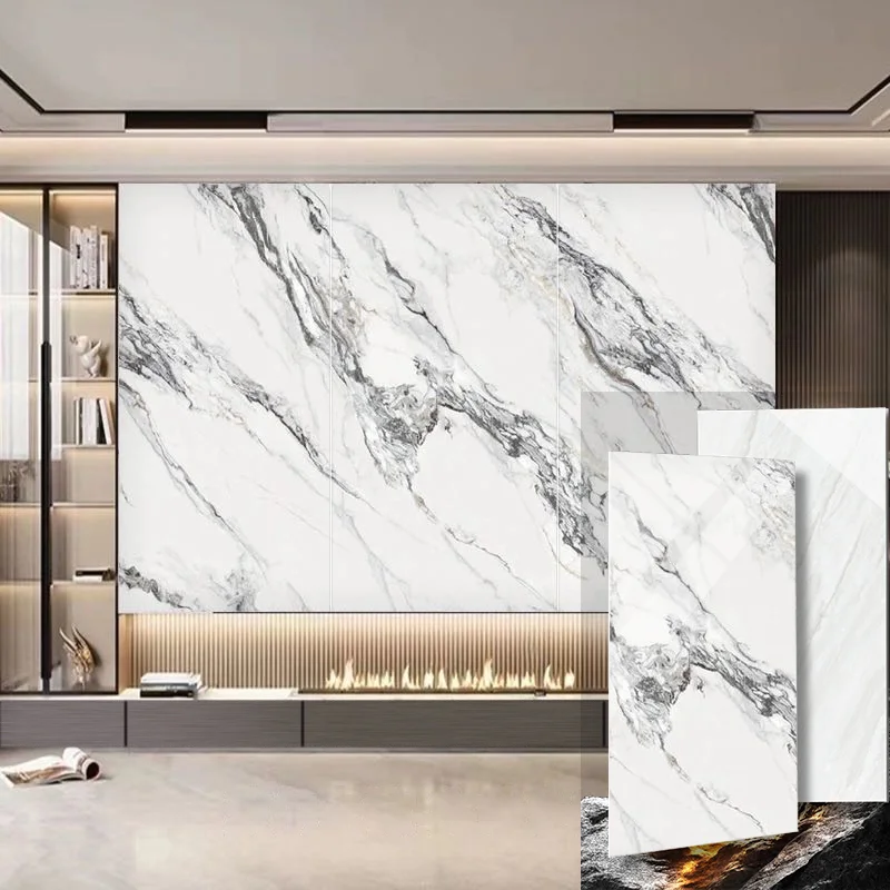 UV Marble Sheet Paste Install 1.2*2.4m Custom Pattern High Light Decoration PVC Board Sheet  Pvc Marble Wall Panel For Interior