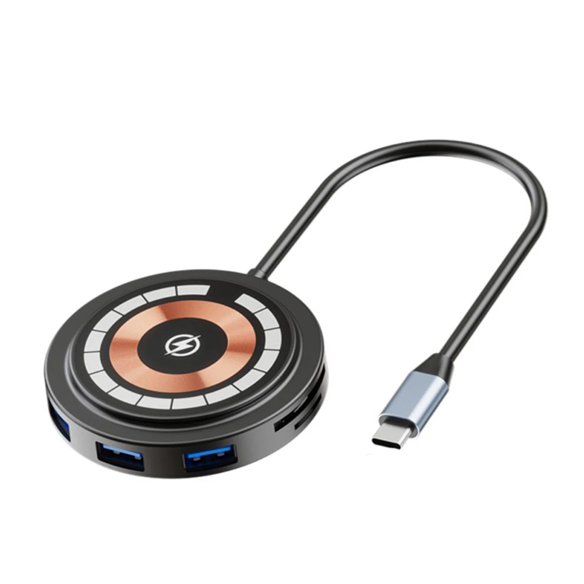 Wireless Charging Hub With Multi USB Charger Ports Desktop Wall Charge Stand Organizer