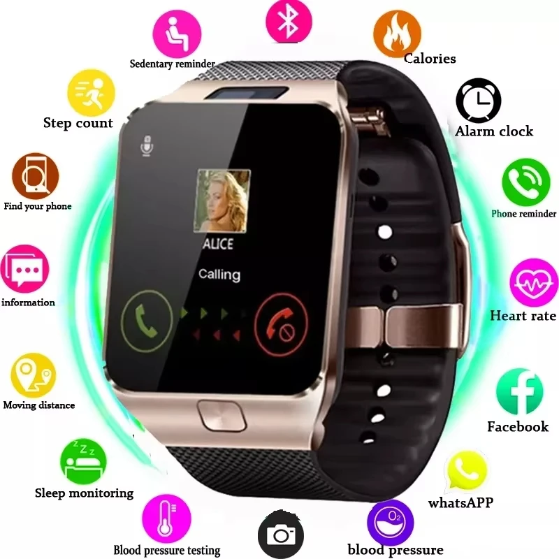 Смарт-часы камера видео-звонок Wi-Fi с сенсорным экраном Reloj женские Sima-карты часы для телефона