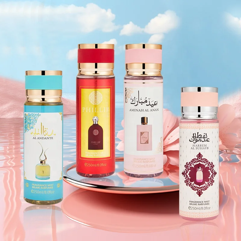 Hot sale Dubai style body spray perfume Arabian fragrance body mist deodorant spray  for women