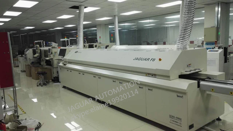 Large Eight Temperature Zone F8-1200 Lead-Free Hot Air SMT Reflow Solder New Condition SMT Production Line Economically Priced
