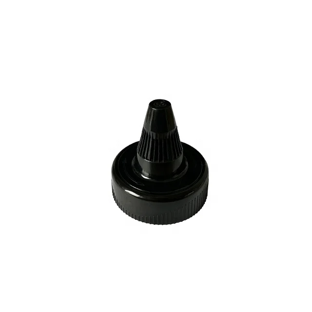 38mm 38/400 black color yellow red color twist cap dispensing bottle twist closure screw plastic cap with liner for HDPE bottle