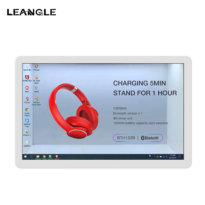 21.5 32 inch Transparent Display Showcase Hologram Showcase