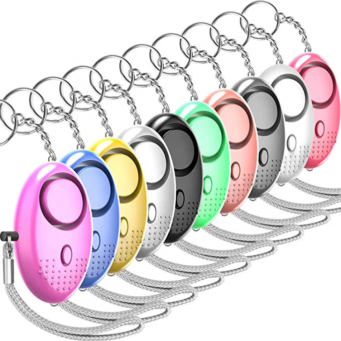 Security Mini Whistle Personal Alarm Key Chain LED Flashlight SOS Women Siren Safety Keychain Self Defense Alarm