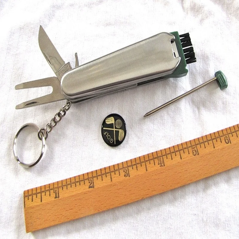 NEW All-in-One 7-Piece Key Ring Golf Tool Pocket Knife,Divot Repair,Marker,Brush