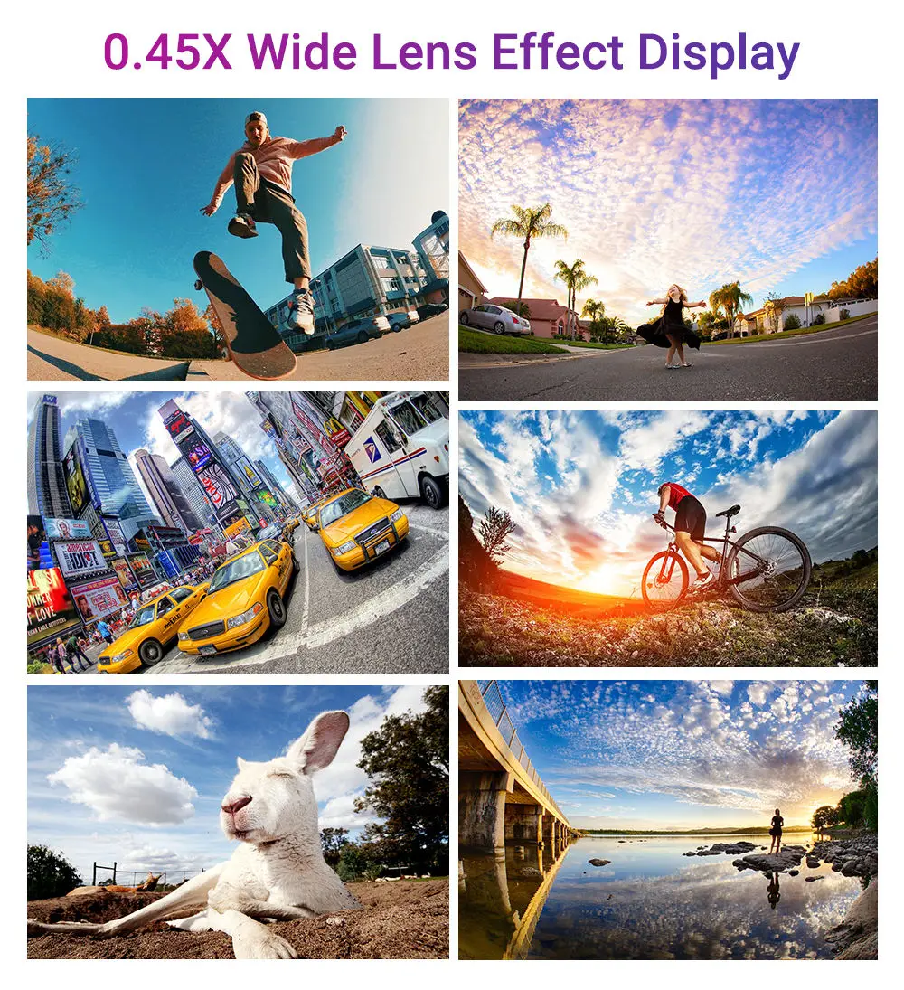 Universal Smartphone Lens 0.45X Super Wide Angle Lens+12.5X Macro Lens For iPhone 13 12 11 Samsung Huawei Xiaomi
