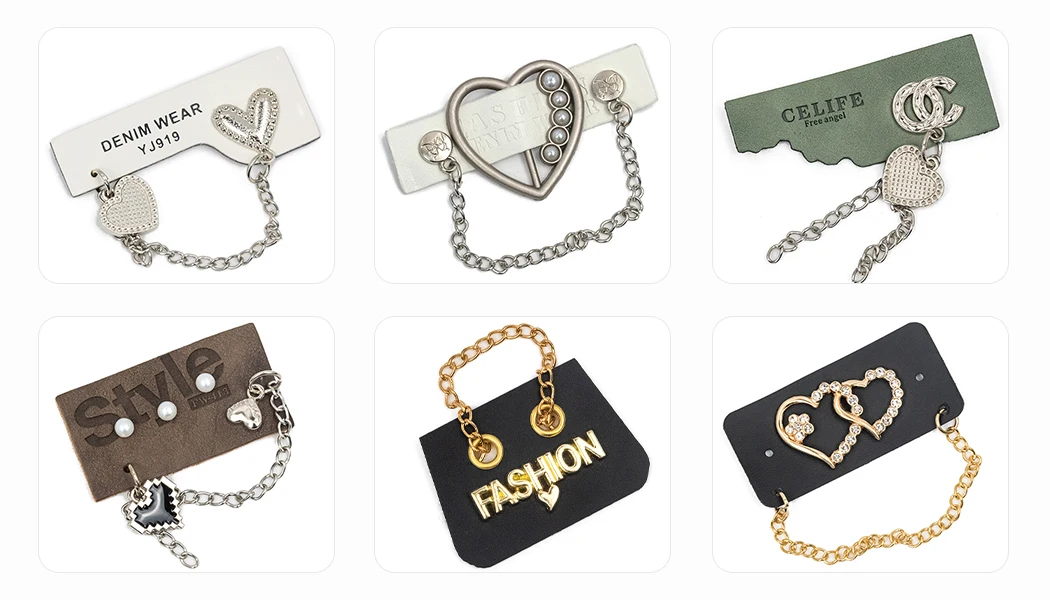 Custom logo clothes leather tag logo bag handbags metal 3d embossed handbag leather labels for handbags with chain