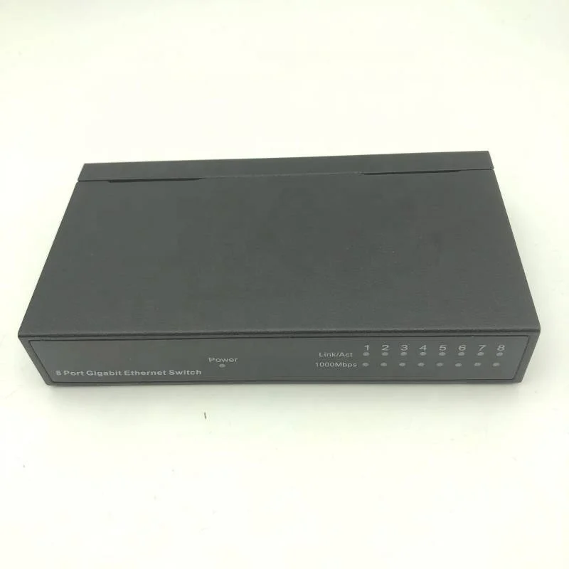 Быстрый Ethernet-коммутатор 8 портов 10/100/1000 Мбит/с концентратор LAN мини настольный сетевой коммутатор с железный корпус