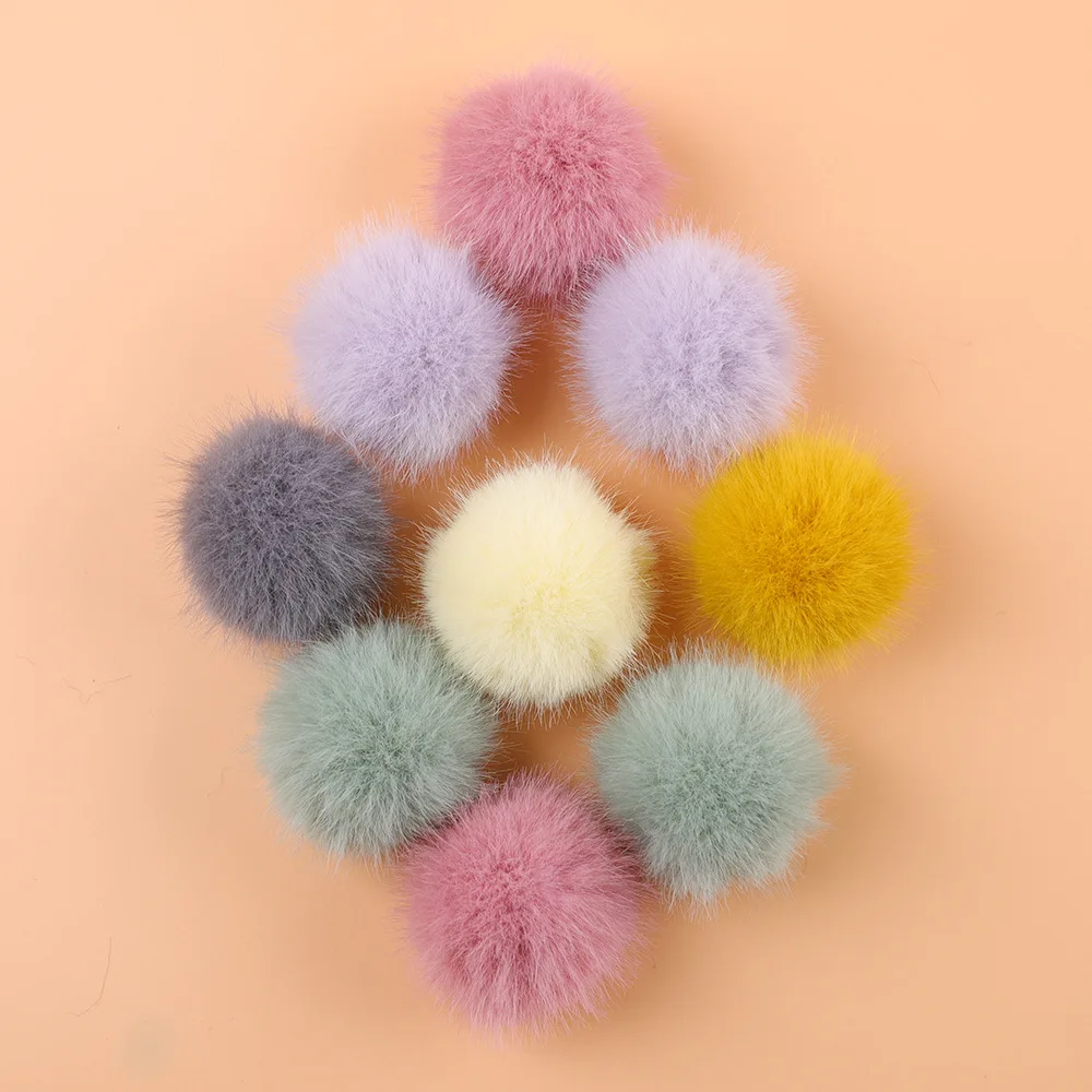 Оптовая Продажа с фабрики милый плюшевый помпон из искусственного меха норки 4-5 см