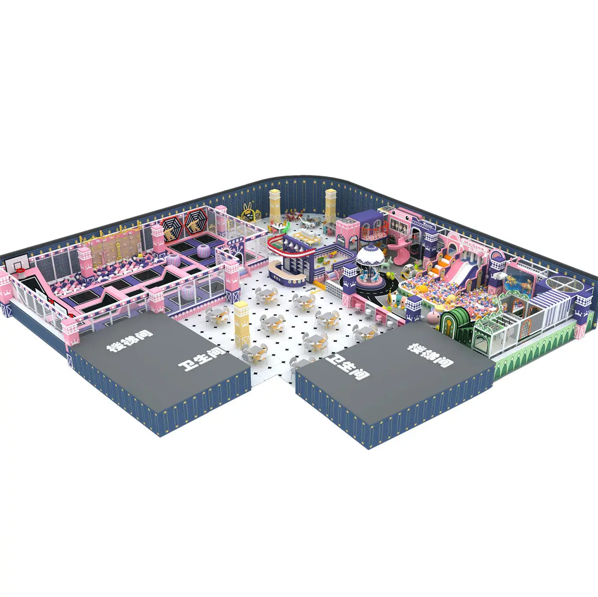 Newest Customized Design Children Amusement Park Facilities Soft Play Kids Play Area Indoor Plastic Playground