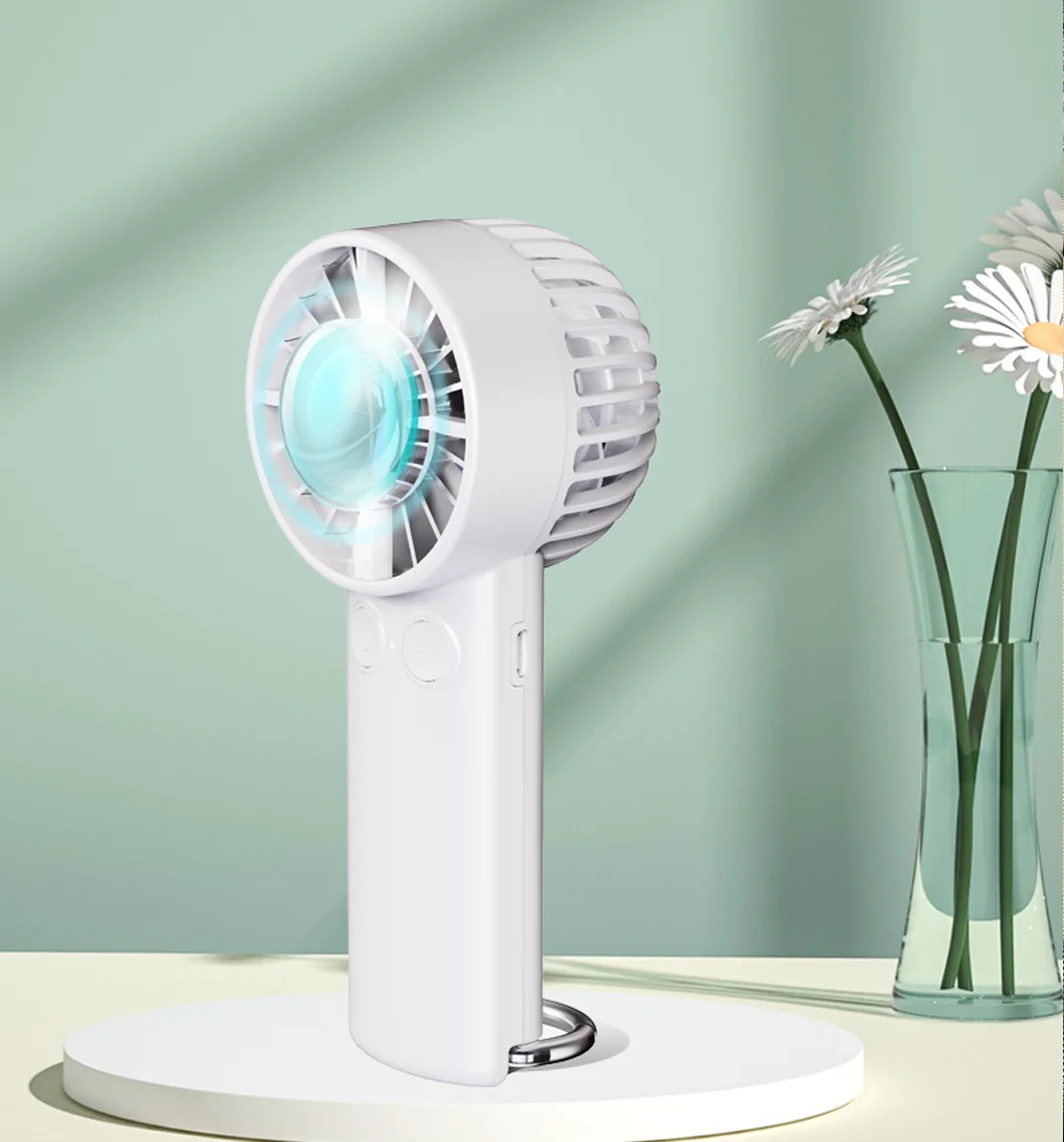 Wholesale New Korea Desktop Handheld USB Mini fan portable Cold compress Air cooler fan wtih 4000mah Battery Pocket Fan