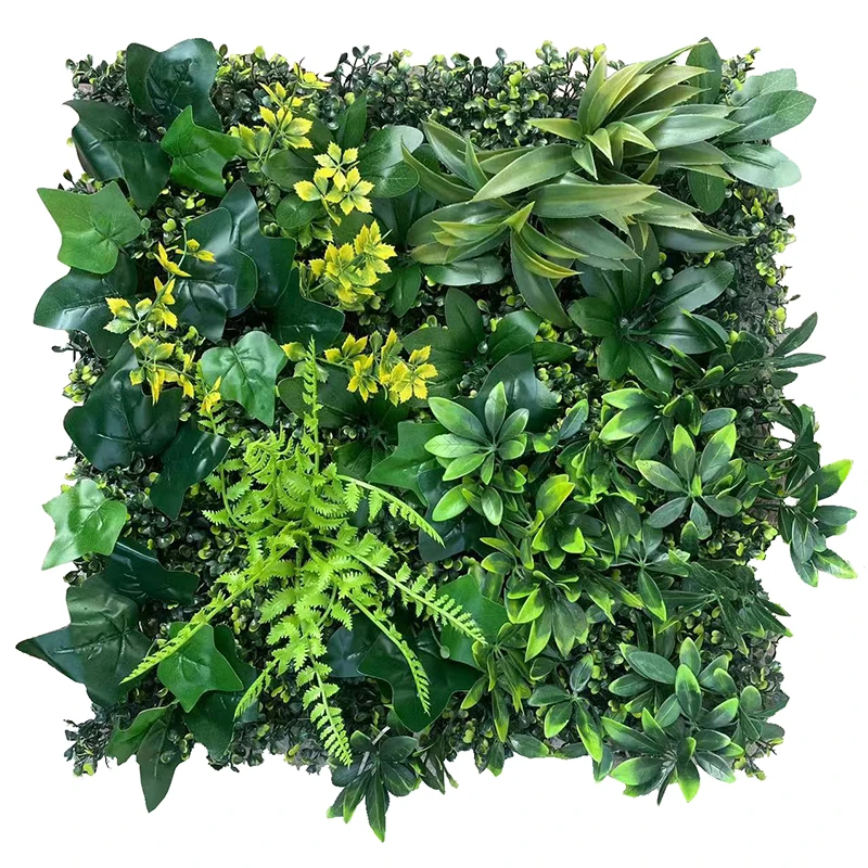 50*50cm Artificial Plant Wall Panels Lawn Plastic Hanging Artificial Grass Wall for Interior Wall Decoration