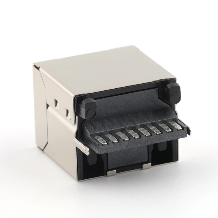 180Degree RJ45 Female Connector Jack Lan Network RJ45 8P8C A Type Female Connector