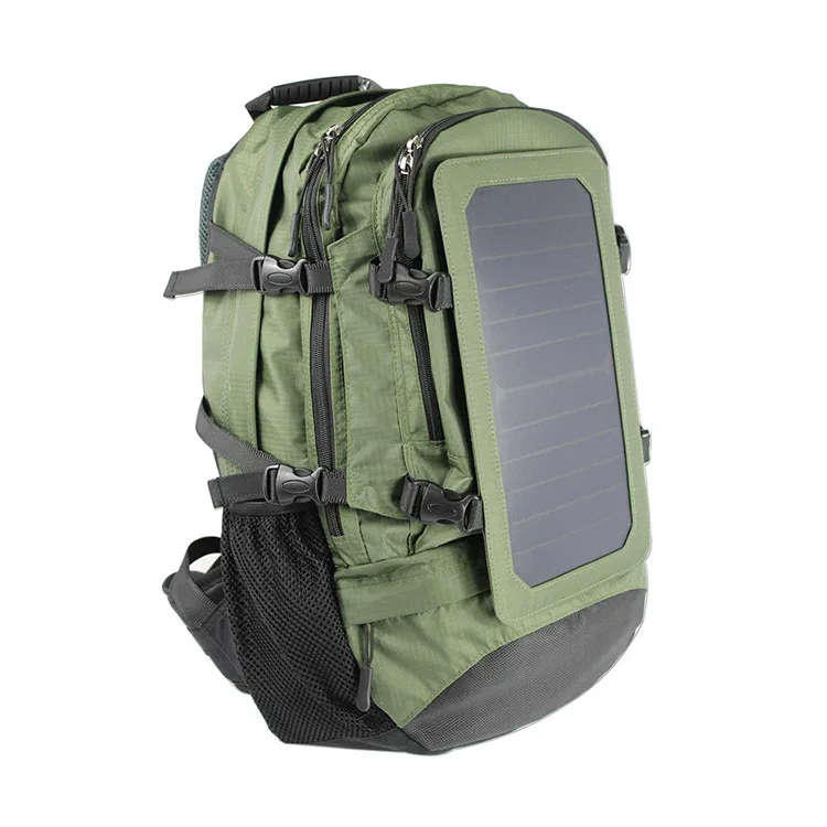 Backpack solar panel, Anti-water Power Solar Panel Battery Charger USB adapter thin film CIGS Portable solar chargeable backpack