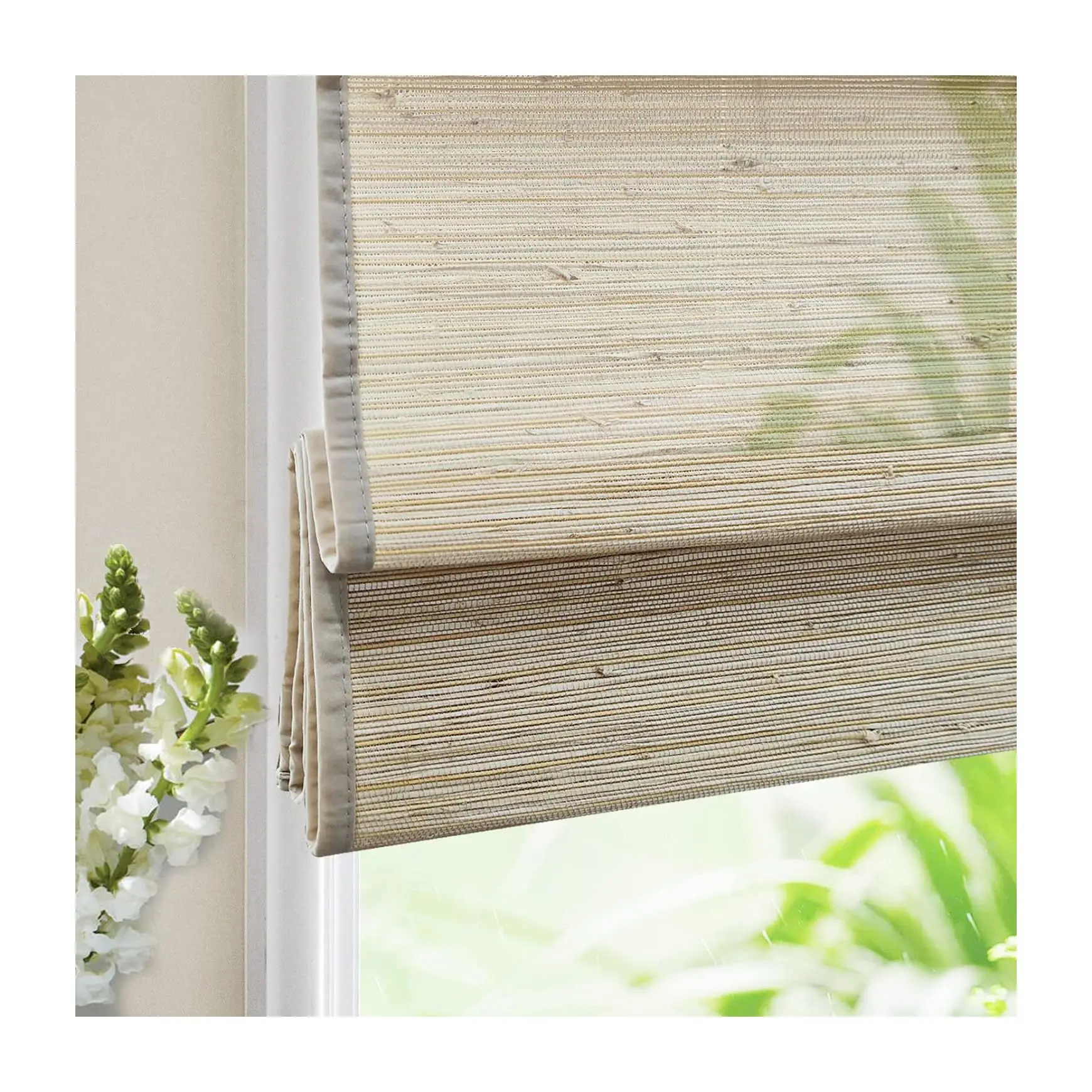 Easy Install Customized Home Hotel Decor Nature Blackout Bamboo Blind For Windows