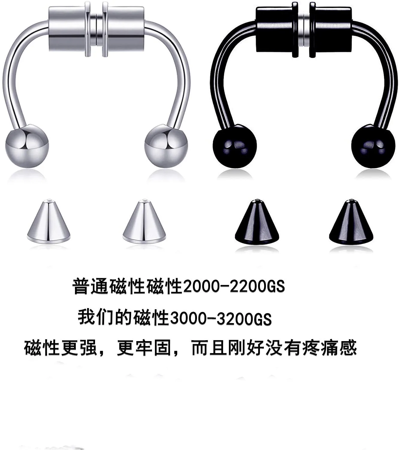 Puncture Stainless Steel False Nose Ring Horseshoe Ring Titanium Steel Nose Nail Non Perforated Nose Jewelry