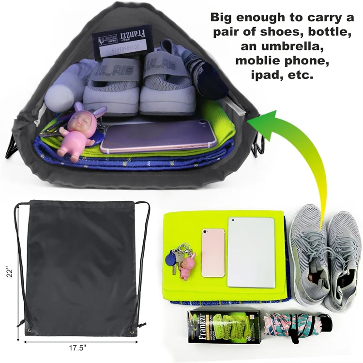 Custom LOGO Drawstring Bag Gym Bag Drawstring Backpack Waterproof String Bag Sports Snakpack for Men Women