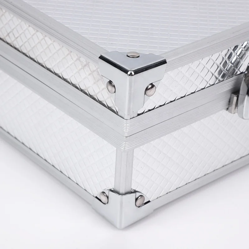 Custom Logo Black Silver Rechargeable USB Type Built-in Foam Electronic Charging Gatling-shape Laser Pointer Aluminum Briefcase