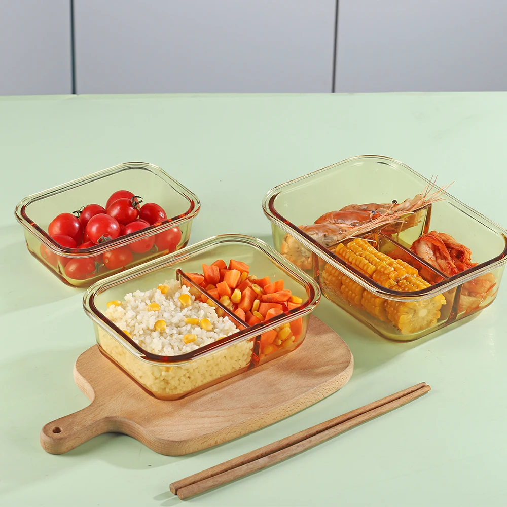 High Quality Colored  Glass Bowl Set Fruit Bowl Glass Plate Pot Wholesale Glass Bowls With Lid