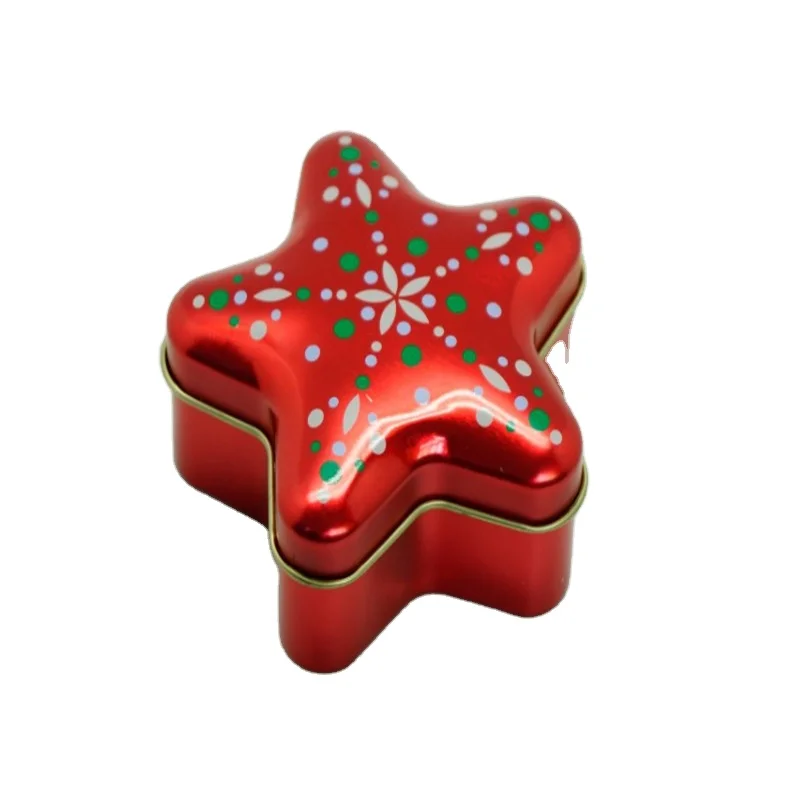 
New design star shape christmas tin cans 