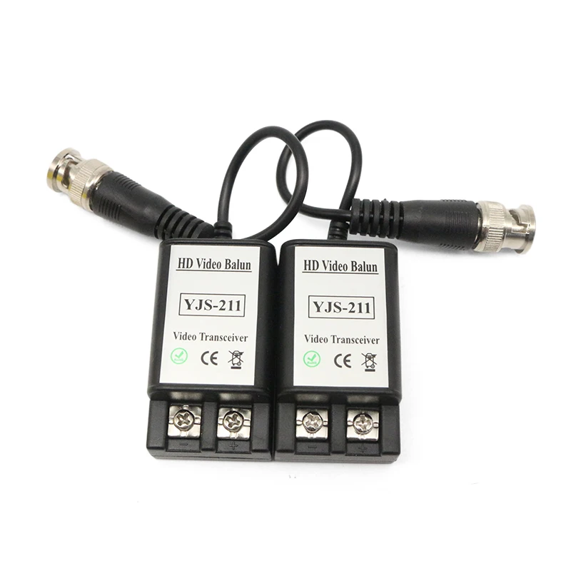 Yellow packing CCTV passive 1 ch video balun 600m factory price For CCTV camera