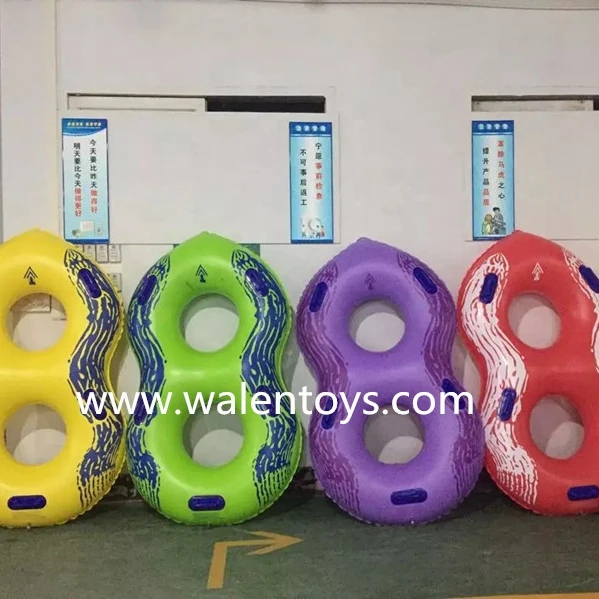 Inflatable hot seal overlapping tubes,waterpark PVC tube double rider