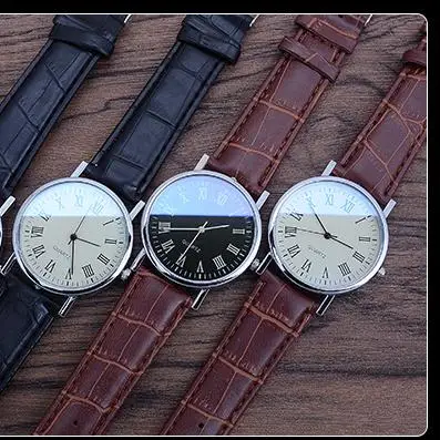 PUSHI JEWELRY High quality watch strap genuine leather top quality quartz watches pu leather watch bands quick delivery