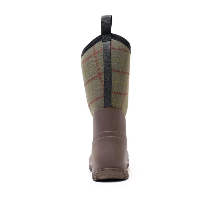 Waterproof Warm Rubber Gumboots Rubber Boots With 6mm Neoprene Durable Outdoor Muck Hunting Boots For Men