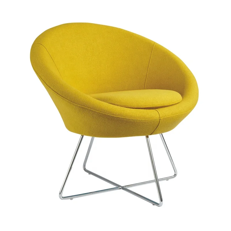 
Modern Simple Leisure Chair Living Room Home Furniture Steel Legs Fabric Accent Chair 