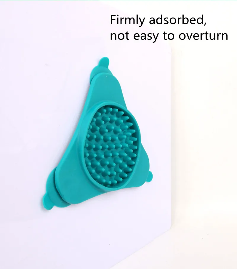 Pet Bath Licker Creative Wall Mounted Dispensing Mat Dog Bath Licker Collapsible Silicone Pet Bowl Dog Training Lick Dish
