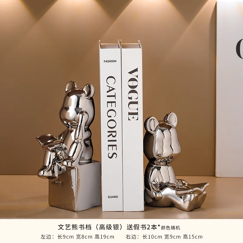 Pure Handmade Interior Ceramic Crafts Simple Modern&figurines Creative Living Room Decor Gift Home Decor Silver Abstract Reader