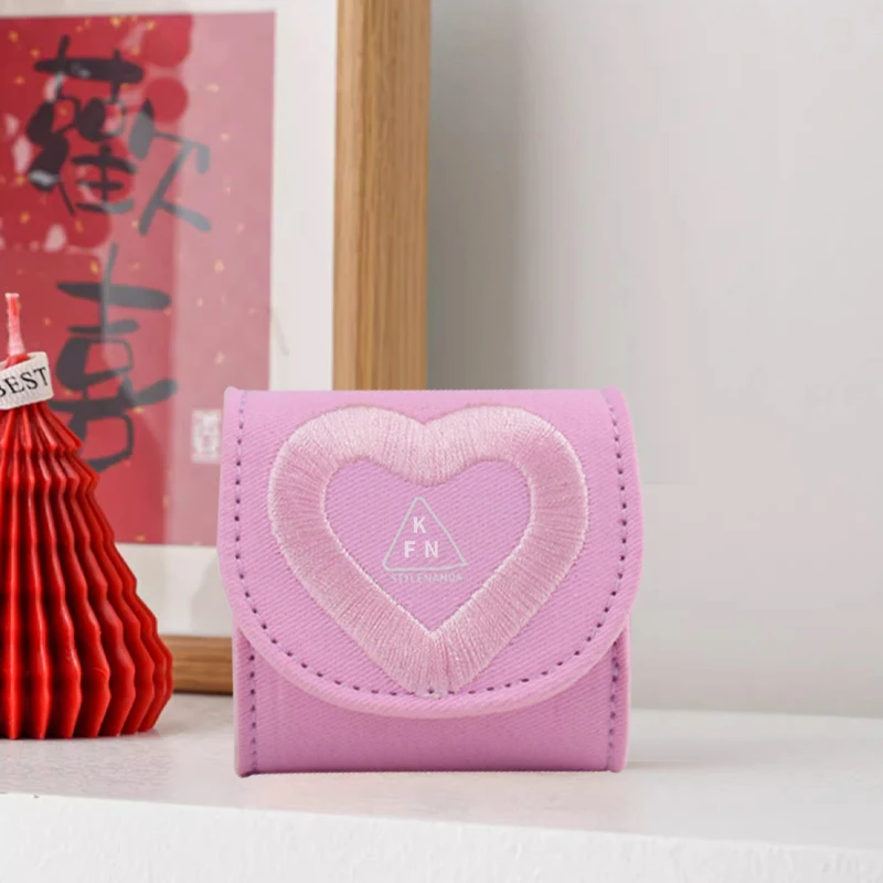 Custom Quality Portable Handled Zipper Cosmetic Coin Purse Bags Mini Handbags For Women