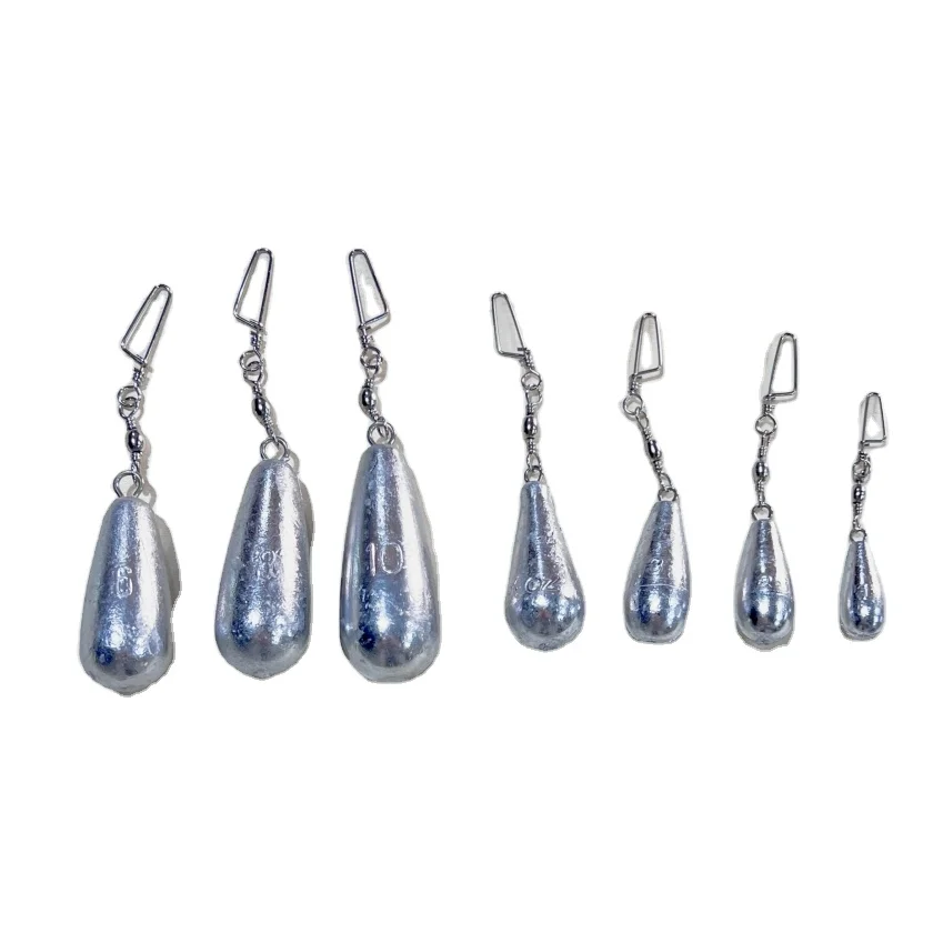 Swivel bomb sinker with CA  snap fishing tackle accessory fishing weight sinkers
