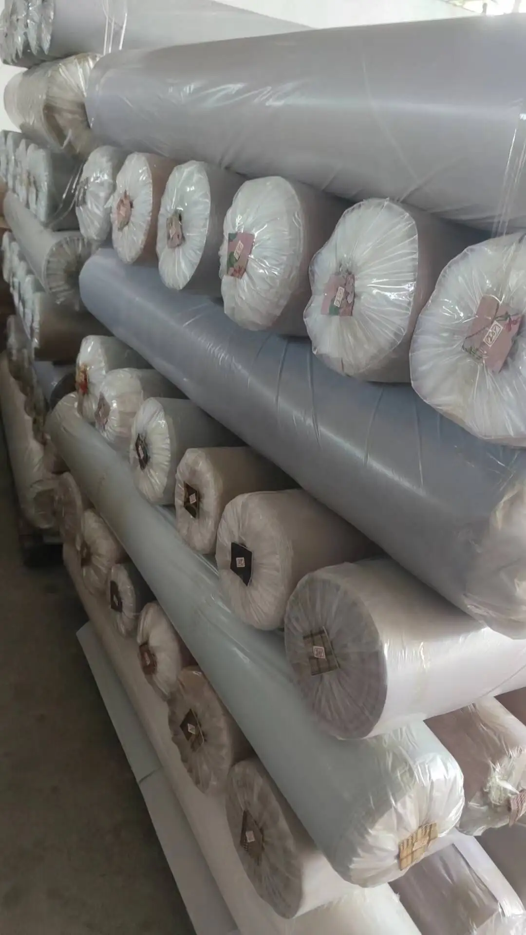 High Quality PVC Artificial Synthetic PU Leather Fabric Faux Leather with 500 Meters Knitted Backing for Bag Use Leader CN;JIA