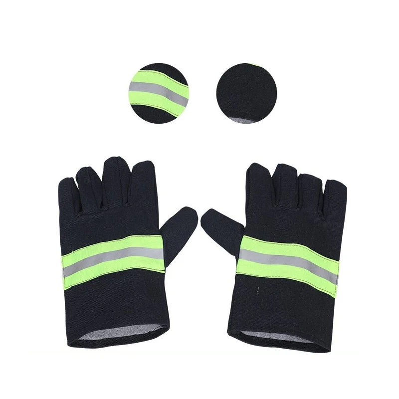 Reflective Fire Fighter Gloves Waterproof Cut Resistant Flame Retardant Fireman Safety work gloves for Firefighter