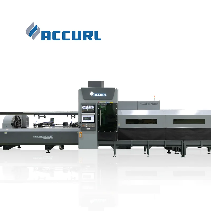 ACCURL Metal Tube Laser Cutting Machine High Precision 10kw Fiber for Materials 6 Meter